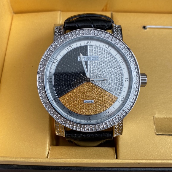 Brand new “Ice Ice Volcano” Genuine Diamonds Bezel Large Face Men’s Watch. Nice! - Picture 3 of 10